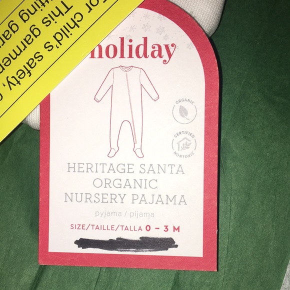 Pottery Barn Heritage Organic Cotton Footed Pajamas Size 0-3 mo! FREE GIFT WRAP! - Picture 6 of 6